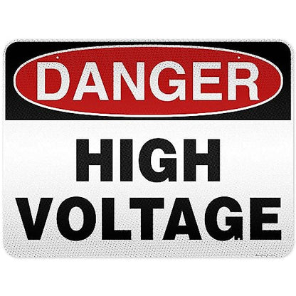 Danger High Voltage Sign, 36x48 Inches, Reflective, Rust Free DiBound, Fade - size: 36x48 - DiBound Reflective