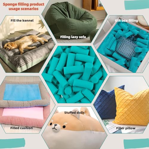 7 lbs Premium Bean Bag Filler - Soft Polyfill Stuffing with Shredded Memory Foam for Pillows, Crafts & Stuffed Animals -Packing Peanuts