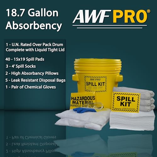 AWF PRO 20 Gallon Oil Only Spill Kit, 59 Pieces - size: Oil Only Spill Kit