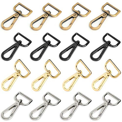 Swivel Clasps 1" D Ring Lobster Clasp Claw Clasp Swivel Snap Hook Clip - size: 1 Inch