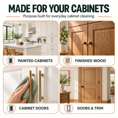812 Foaming Cabinet Cleaner – Kitchen & Countertop Degreaser Removes Grease, Grime & Buildup from Painted Cabinets, Finished Wood & Backsplashes | No Wax or Residue | Made in America | 24oz