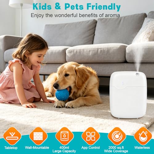 Smart Cold Air Scent Machine for Home Large Room, White
