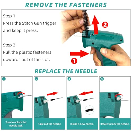 2027pcs Tagging Gun for Clothing - Price Tag Attacher Gun Kit for Clothes - color: black