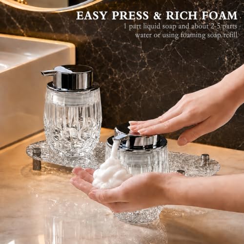 CICUFY Glass Foaming Hand Soap Dispenser, Clear - color: Clear