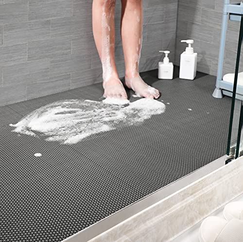 Drainage Non Slip Flooring Mats Swimming Pool Bathroom Anti-Fatigue Rubber Matting 3x10 Ft Heavy Duty Commercial Anti Slip Floor Mats for Garage Restaurant Sauna SPA,Red,0.9×3M - color: Red