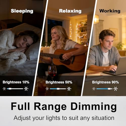 3PK BESTTEN Slide Dimmer Light Switch, Single Pole or 3 Way Dimmable Switch - color: Black