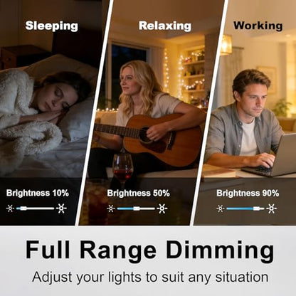 3PK BESTTEN Slide Dimmer Light Switch, Single Pole or 3 Way Dimmable Switch - color: Black