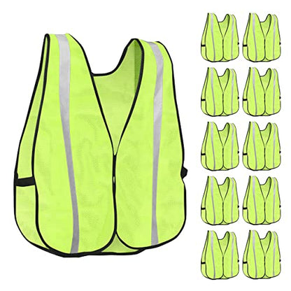 KAYGO Reflective High Vis Safety Vest Mesh for Men and Women KG0008 - color: Yellow