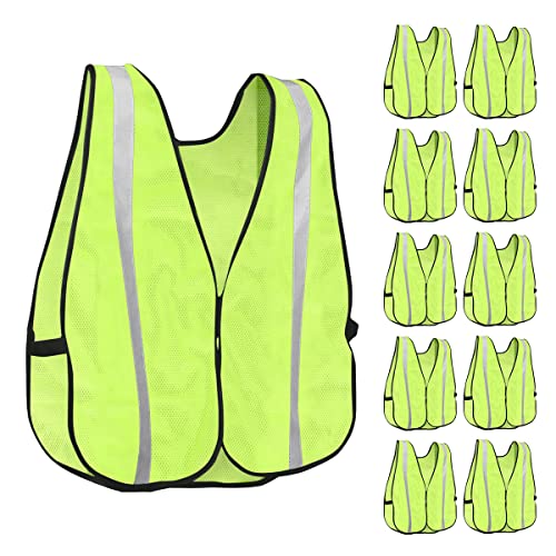 KAYGO Reflective High Vis Safety Vest Mesh for Men and Women KG0008 - color: Yellow