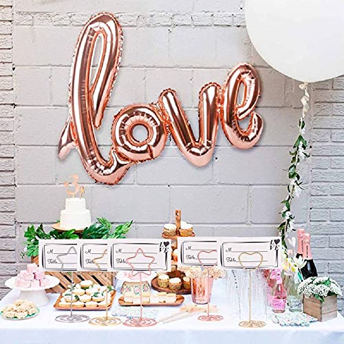 12pcs Table Number Holders Metal, 3.35 inch Place Card Stands for Wedding Centerpieces, Birthday Party - Table Card & Photo Picture Holders (Gold-Star Shaped) - color: Gold-Star Shaped