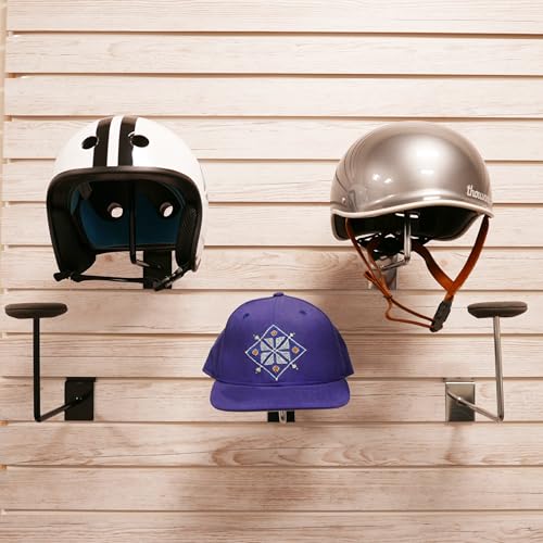 Slatwall Single Hat Display, Millinery Headwear Display Rack with Foam Pad - Chrome - 1 Unit - color: Chrome, size: 1 Unit