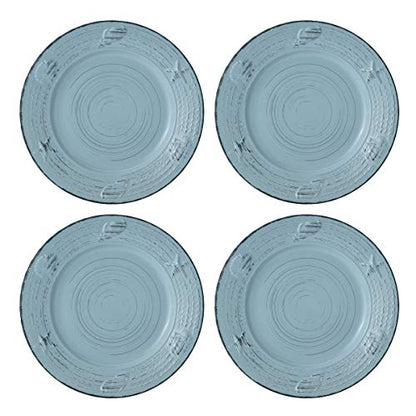 Pfaltzgraff Trellis Coastal 16-Piece Dinnerware Set, teal - color: Teal