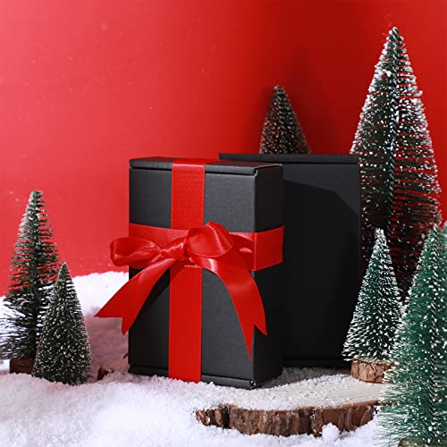 Spakon 50 Packs Shipping Boxes, Cardboard, Black, 6 x 4 x 1.6 Inches - color: Black, size: 6 x 4 x 1.6 Inches