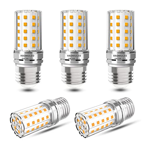 5 Pack, E26 LED Corn Light bulbs, Warm White 3000K, 1000 lumen, 100 Watt Equivalent Incandescent Bulbs, Non-Dimmable E26 LED Bulbs, Edison Candelabra LED Light Bulb for Indoor Home Household Lighting - color: 3000k Warm White