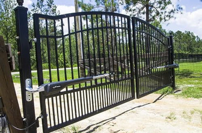 Mighty Mule Gate Opener, Solar and Smart Ready, Heavy Duty Automatic Gate Opener, Gates up to 18ft or 850lb Per Gate Leaf, Dual Gate Opener - Estate, Upgraded, MM572W-EST-A - size: Dual Gate Opener - Estate - Upgraded