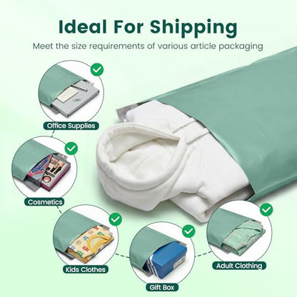 Metronic Bulk Poly Mailers 14.5x19 400 Pack, Self Seal Large Shipping Bags - color: Grayed Jade Green, size: 14.5x19 400PC