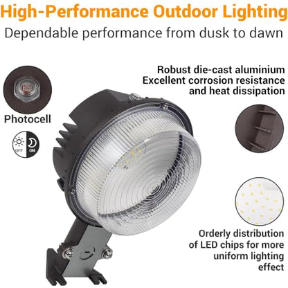 LED Barn Light Dusk to Dawn with Photocell, 55W 7500LM 5000K Daylight, 500W Incandescent/200W HID Replacement, Weather Resistant Outdoor Security Light for Yard, Garage, Farm, Porch - color: Barn Light - 55W