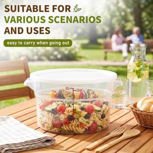 Ziliny 1 Pcs 2 Qt Translucent Dough Proofing Container with Lid, White - color: White,Translucent, size: 2 Qt