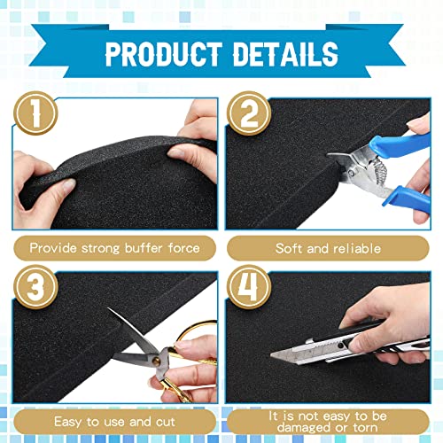 Outus 4 Pcs Polyethylene Foam, 16 x 12 x 1.5", 16 x 12 x 2", Black - color: Black, size: 16 x 12 x 1.5 Inch, 16 x 12 x 2 Inch
