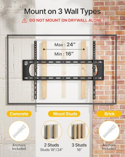 monTEK Heavy Duty Tilting TV Wall Mount for 50-100 Inch TVs up to 220 lb - size: 50-100" Tilt