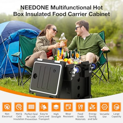 NEEDONE Food Warmer, 81 Qt Hot Box LLDPE Insulated Food Pan Carrier - size: 81 Quart