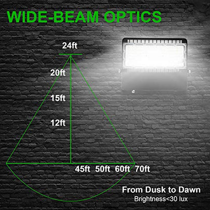 ledmo LED Flood Light Outdoor Fixture with Dusk to Dawn 36000LM 3 Pack - size: Standard/240-Photocell-3