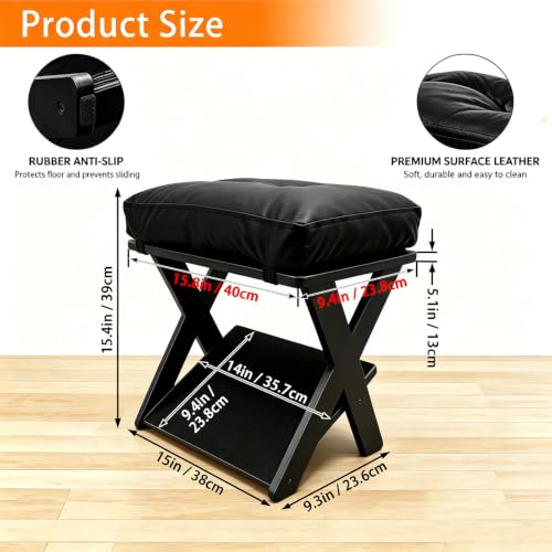 Foot Rest Under Desk, Ergonomic Wooden Desk Foot Rest, Black - color: Black