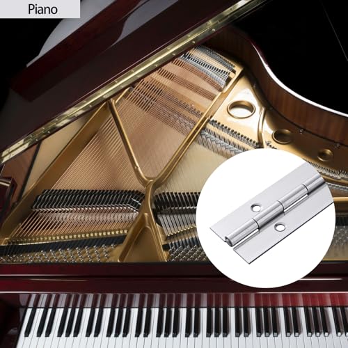 2 Pack Heavy Duty Piano Hinge 20 Inch x 3 Inch, 0.060'' Thick - color: Silver, size: 20 Inch(2PCS)