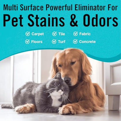 Multi-Purpose Probiotic Enzyme Cleaner, Made in USA - Stain and Odor Remover - Concentrated - Professional & Home Strength Drains, Floors, Bathrooms, Toilets Trash Can,