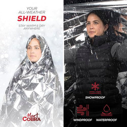 Emergency Blanket Mylar Thermal Space Survival Gear & Supplies 25-Pack Foil - color: Silver, size: 25 Pack