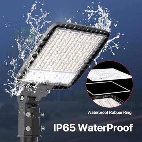 Kifflux 200W LED Parking Lot Lights Slip Fitter Mount with Photocell 2-Pack - size: 200watt 2pack