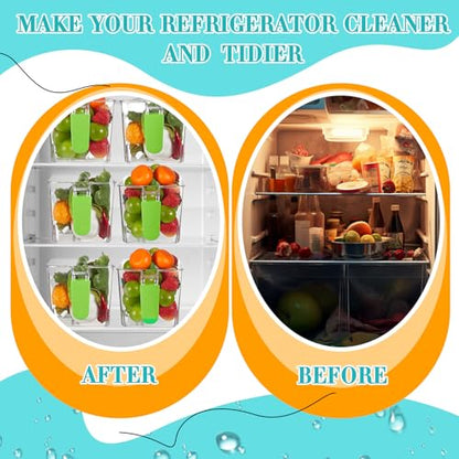 Havawish Ice Storage Bin and Flexible Scoop Set Plastic Freezer Bin - color: Green, size: 10.83 x 4.92 x 4.33 in, style: Classic
