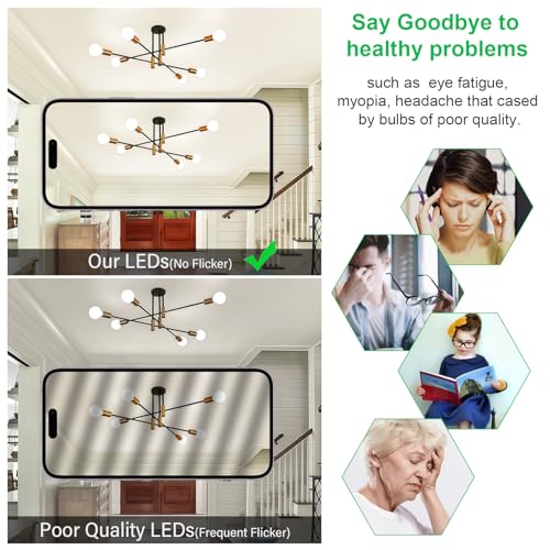 MAXvolador A19 LED Light Bulbs, 100 Watt Equivalent LED Bulb, 1100 Lumens Neutral White 4000K E26 Medium Base, Non-Dimmable 11W LED Bulb 12-Pack - color: Neutral White
