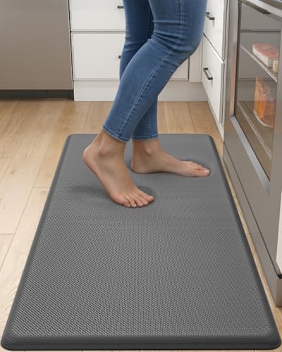DEXI Anti Fatigue Kitchen Floor Mat Cushioned Standing Runner 39x20, Grey - color: Grey, size: 39"L x 20"W x 0.7"Th