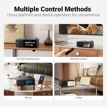 DM100 Music Streamer Android 14 System 5.5" LCD Touchscreen, 8+64GB