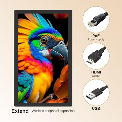 21.5-inch wall mount Android tablet with Rockchip rk3568 chipset 2GB ram 32GB rom , for Living Room, Bedroom, Kitchen, Dining Room, Office and Home Theater - size: 21.5