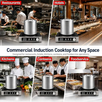 3000W Commercial Induction Burner, 208-240V Countertop Cooktop - size: 3000W/220 V induction cooktop