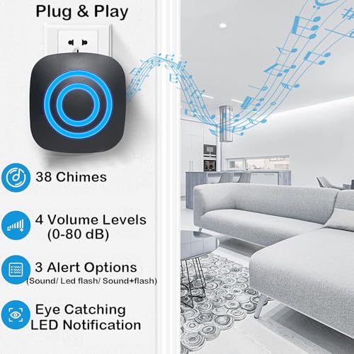 Motion Detector Sensor Alarm, SiegenPro Driveway Alarm Wireless, Home Security Business Motion Sensor Alarm Indoor Outdoor Weatherproof (1 Receiver + 2 Sensors) - color: 1 Receiver and 2 Sensors, style: YF-0258