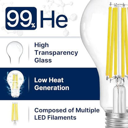 FLSNT 150W Eq Dimmable A23 LED, 2650LM, 5000K, E26, 4P - color: 150w 5000k Daylight, size: 4 Count (Pack of 1)