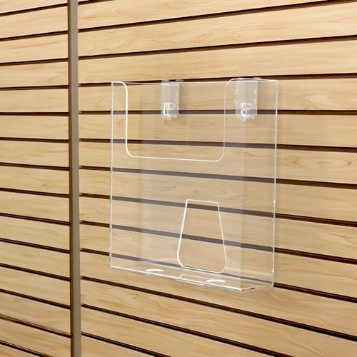 Marketing Holders 6 Pack Slatwall Document Holder 8.5" x 11" Clear Acrylic Take One Slat Wall Mount Magazine Booklet Display Advertisement Literature Rack for Professional Offices Realtor or Events