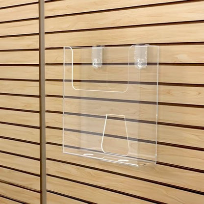 Marketing Holders 6 Pack Slatwall Document Holder 8.5" x 11" Clear Acrylic Take One Slat Wall Mount Magazine Booklet Display Advertisement Literature Rack for Professional Offices Realtor or Events