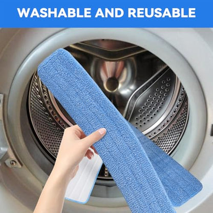 48" Microfiber Pad for Rubbermaid Commercial 48 Inch Mop Head - 4 Pack Replacement Wet & Dry Commercial Reusable Cleaning Mop Refills Fit for Any Microfiber Flat Mop System 48" - color: Blue-48inch-4pack