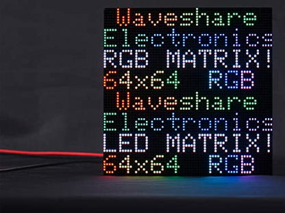 waveshare RGB Full Color LED Matrix Panel 64x64, 4096 RGB LEDs, 2mm Pitch, Adjustable Brightness, Display Text, Colorful Image, Animation,Compatible with Raspberry Pi/Raspberry Pi Pico / ESP32 - color: 64x64-2 M M Pitch