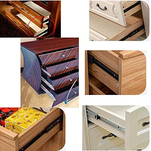 Full Extension Less Noise Ball Bearing Drawer Slides, 12 Inches, 4-Pair - size: 12 Inch (Pack of 4), style: 4 Pairs