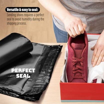 Poly Mailers 14.5x19 Inch 100 Pack - Waterproof Black Shipping Bags for Clothing & Packages, Strong Adhesive Sealing Mailing Envelopes for Small Business - size: 14.5x19" 100 Pack (Black)