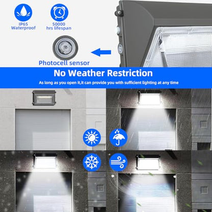 WYZM 150W LED Wall Pack Light with Dusk to Dawn 21000LM for Warehouse