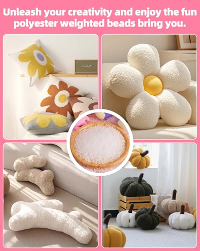 5 lb Poly Pellets Weighted Stuffing Beads,Plastic Pellets Weighted for Stuffed Animals,Poly for Bean Bags, Crafts,Doll and Blankets