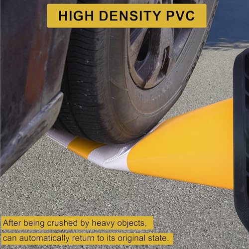 OrangeStar 8-Pack 12" Traffic Cones, Yellow Safety Cones - color: Yellow, size: 12in
