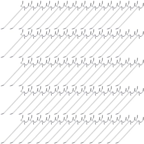 Shimeyao 100 Pcs Peg Board Hooks Stainless Steel Pegs,6 Inch,Silver - color: Silver, size: 6 Inch
