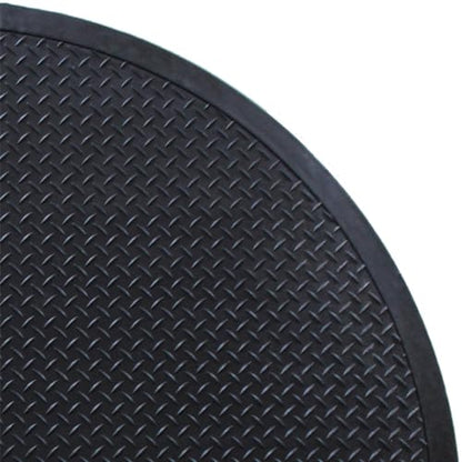 Rubber-Cal Circular Rubber Mat - 48” Diameter - size: 48"L x 48"W x 0.4"Th